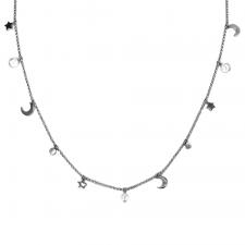 Stainless Steel  Bead Chain w/ Tiny Mystical Charms
